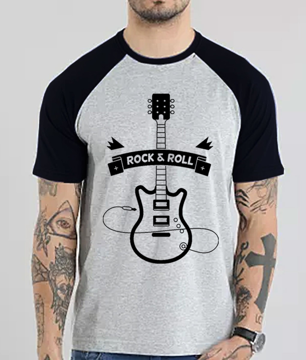 Idear constructor recepción Camiseta guitarra Camiseta Guitarra Rock'n roll no Elo7 | SonarQLuthier
